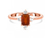 Kyanite (Orange) & White Topaz Ring KYN-RDR-2210-O.