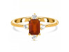 Kyanite (Orange) & White Topaz Ring KYN-RDR-2210-O.
