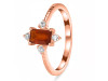 Kyanite (Orange) & White Topaz Ring KYN-RDR-2210-O.