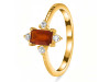 Kyanite (Orange) & White Topaz Ring KYN-RDR-2210-O.