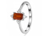 Kyanite (Orange) & White Topaz Ring KYN-RDR-2210-O.