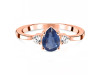 Kyanite & White Topaz Ring KYN-RDR-2213.