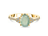 Kyanite (Green) & White Topaz Ring KYN-RDR-2219-G.