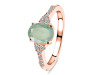 Kyanite (Green) & White Topaz Ring KYN-RDR-2219-G.