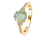 Kyanite (Green) & White Topaz Ring KYN-RDR-2219-G.