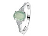 Kyanite (Green) & White Topaz Ring KYN-RDR-2219-G.