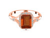 Kyanite (Orange) & White Topaz Ring KYN-RDR-2252-O.