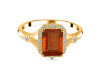 Kyanite (Orange) & White Topaz Ring KYN-RDR-2252-O.