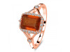Kyanite (Orange) & White Topaz Ring KYN-RDR-2252-O.