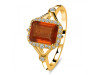 Kyanite (Orange) & White Topaz Ring KYN-RDR-2252-O.
