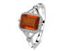 Kyanite (Orange) & White Topaz Ring KYN-RDR-2252-O.