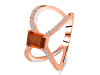 Kyanite (Orange) & White Topaz Ring KYN-RDR-2293-O.