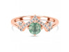 Kyanite (Green) & White Topaz Ring KYN-RDR-2296-G.