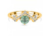 Kyanite (Green) & White Topaz Ring KYN-RDR-2296-G.