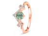 Kyanite (Green) & White Topaz Ring KYN-RDR-2296-G.