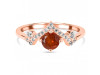 Kyanite (Orange) & White Topaz Ring KYN-RDR-2296-O.