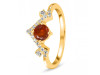 Kyanite (Orange) & White Topaz Ring KYN-RDR-2296-O.