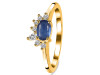 Kyanite & White Topaz Ring KYN-RDR-2418.