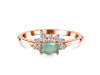 Kyanite (Green) & White Topaz Ring KYN-RDR-2418-G.
