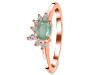 Kyanite (Green) & White Topaz Ring KYN-RDR-2418-G.