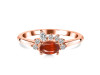 Kyanite (Orange) & White Topaz Ring KYN-RDR-2418-O.