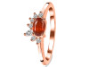 Kyanite (Orange) & White Topaz Ring KYN-RDR-2418-O.