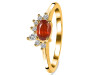 Kyanite (Orange) & White Topaz Ring KYN-RDR-2418-O.