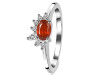 Kyanite (Orange) & White Topaz Ring KYN-RDR-2418-O.