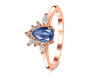 Kyanite & White Topaz Ring KYN-RDR-2431.