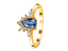 Kyanite & White Topaz Ring KYN-RDR-2431.