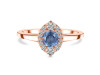 Kyanite & White Topaz Ring KYN-RDR-2504.
