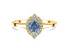 Kyanite & White Topaz Ring KYN-RDR-2504.