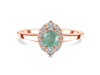 Kyanite (Green) & White Topaz Ring KYN-RDR-2504-G.