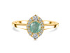 Kyanite (Green) & White Topaz Ring KYN-RDR-2504-G.