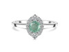 Kyanite (Green) & White Topaz Ring KYN-RDR-2504-G.
