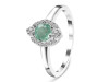 Kyanite (Green) & White Topaz Ring KYN-RDR-2504-G.