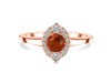 Kyanite (Orange) & White Topaz Ring KYN-RDR-2504-O.