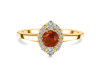 Kyanite (Orange) & White Topaz Ring KYN-RDR-2504-O.