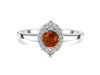 Kyanite (Orange) & White Topaz Ring KYN-RDR-2504-O.