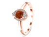 Kyanite (Orange) & White Topaz Ring KYN-RDR-2504-O.