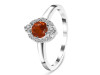 Kyanite (Orange) & White Topaz Ring KYN-RDR-2504-O.