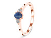 Kyanite & White Topaz Ring KYN-RDR-2542.