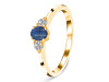 Kyanite & White Topaz Ring KYN-RDR-2542.