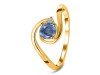 Kyanite & White Topaz Ring KYN-RDR-2622.