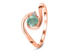 Kyanite (Green) & White Topaz Ring KYN-RDR-2622-G.