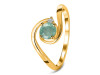 Kyanite (Green) & White Topaz Ring KYN-RDR-2622-G.