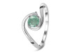 Kyanite (Green) & White Topaz Ring KYN-RDR-2622-G.