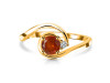 Kyanite (Orange) & White Topaz Ring KYN-RDR-2622-O.