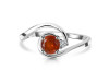 Kyanite (Orange) & White Topaz Ring KYN-RDR-2622-O.