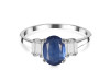 Kyanite & White Topaz Ring KYN-RDR-2861.